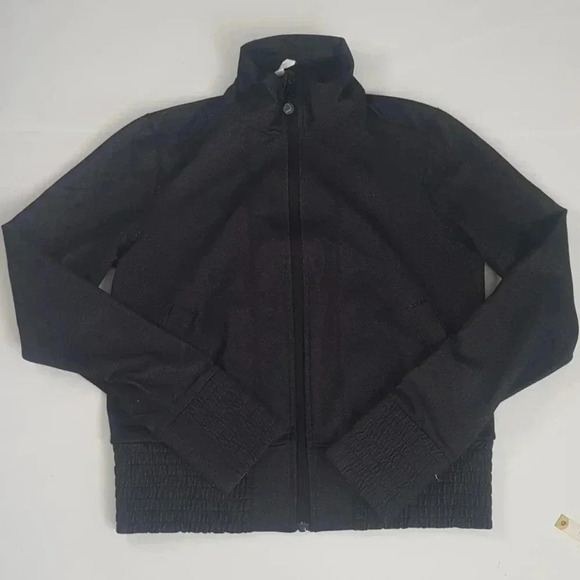 Lululemon Heathered Black/ gray Fall Zipper Pocket Athletic  jacket 8 - Picture 1 of 8